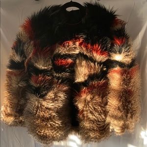 Free People, fur jacket.